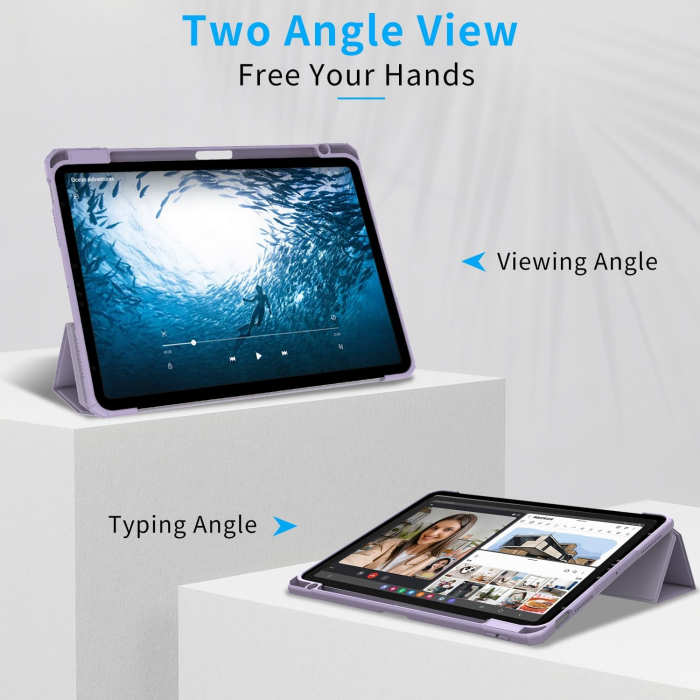 Husa tableta iPad Air 11 inch 2024 M2/ iPad Air 5/4 (2022/2020 10.9 inch) cu Auto Sleep Wake Mov [4]