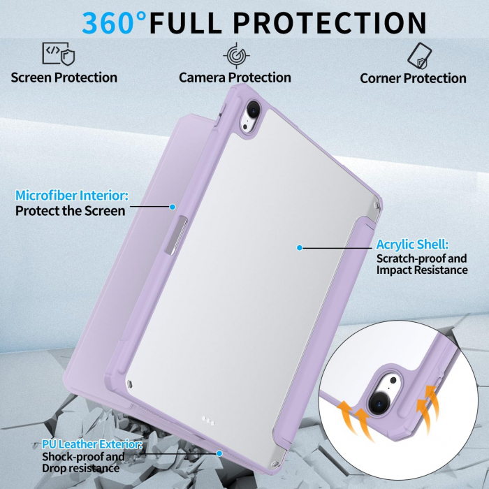 Husa tableta iPad Air 11 inch 2024 M2/ iPad Air 5/4 (2022/2020 10.9 inch) cu Auto Sleep Wake Mov [3]