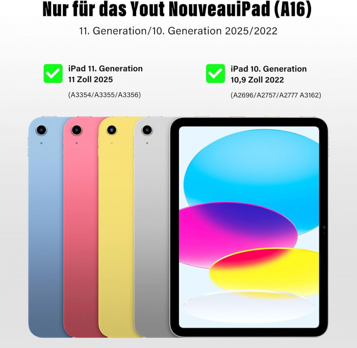 Husa tableta iPad Air 11 inch M2, Air 6 11 inch 2024/a 5-a generație (10,9 inch, 2022/2020) cu Auto Sleep Wake Verde deschis [2]