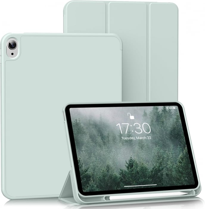 Husa tableta iPad Air 11 inch M2, Air 6 11 inch 2024/a 5-a generație (10,9 inch, 2022/2020) cu Auto Sleep Wake Verde deschis [1]