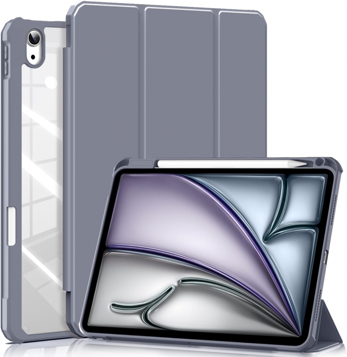 Husa tableta iPad Air 11 inch M2, Air 6 11 inch 2024/a 5-a generație (10,9 inch, 2022/2020) cu Auto Sleep Wake Gri [1]