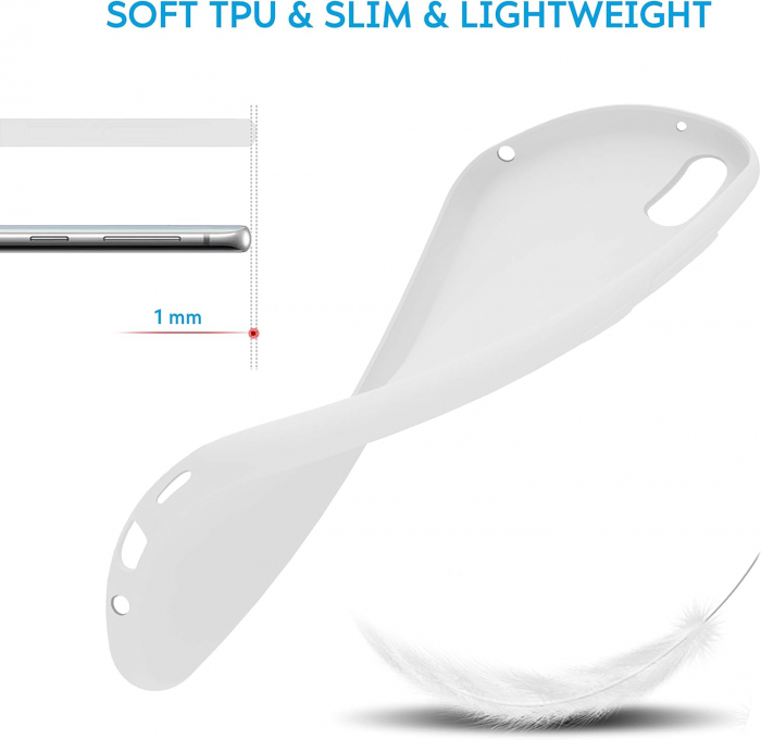 Husa telefon pentru Huawei Y5 2019 TPU Soft Gel, Alba [3]