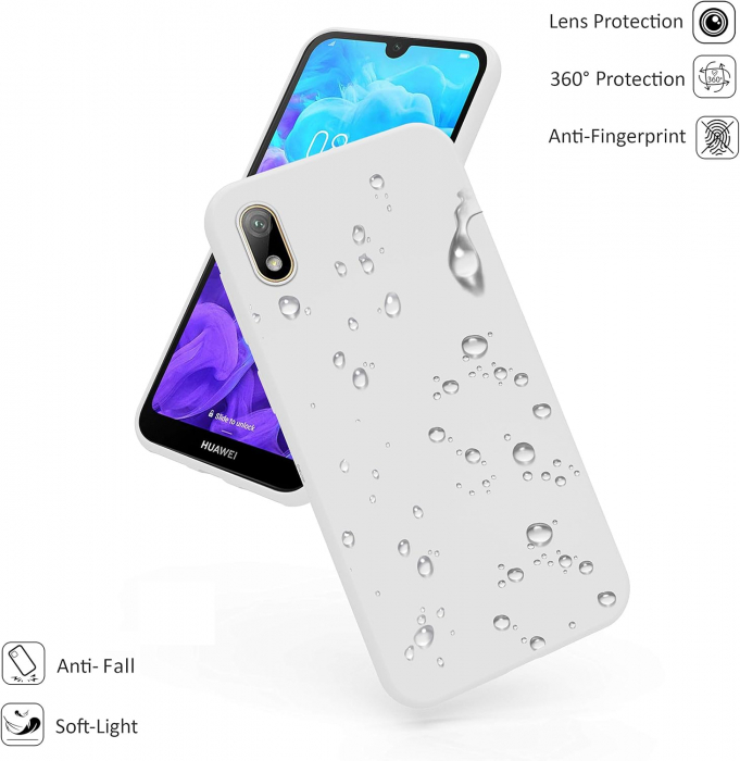 Husa telefon pentru Huawei Y5 2019 TPU Soft Gel, Alba [4]