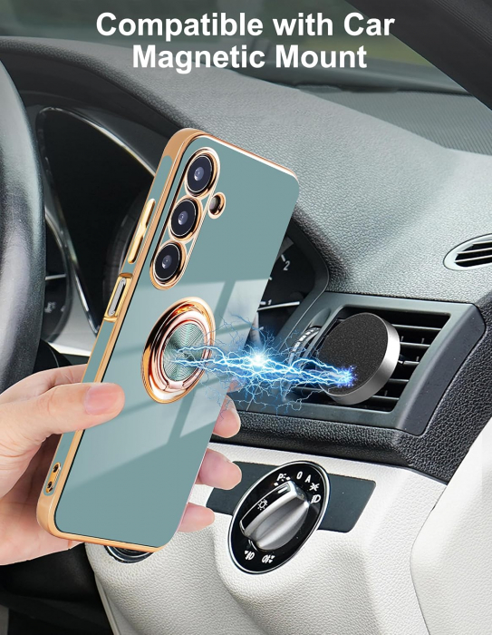 Husa telefon pentru Samsung Galaxy A15, dura, magnetica, cu 60° rotire, cu protectie ecran [3]