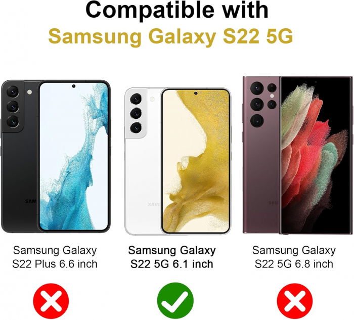 Husa telefon pentru Samsung Galaxy S22 5G, transparenta, silicon TPU moale, rezistent la șoc [2]
