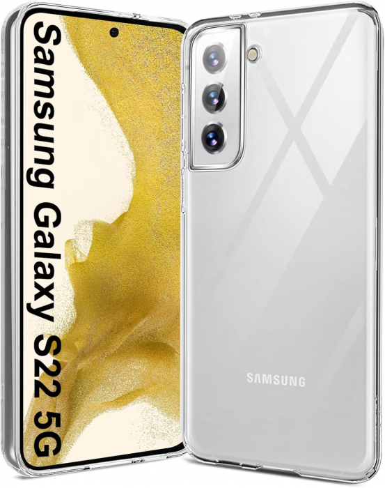 Husa telefon pentru Samsung Galaxy S22 5G, transparenta, silicon TPU moale, rezistent la șoc [1]