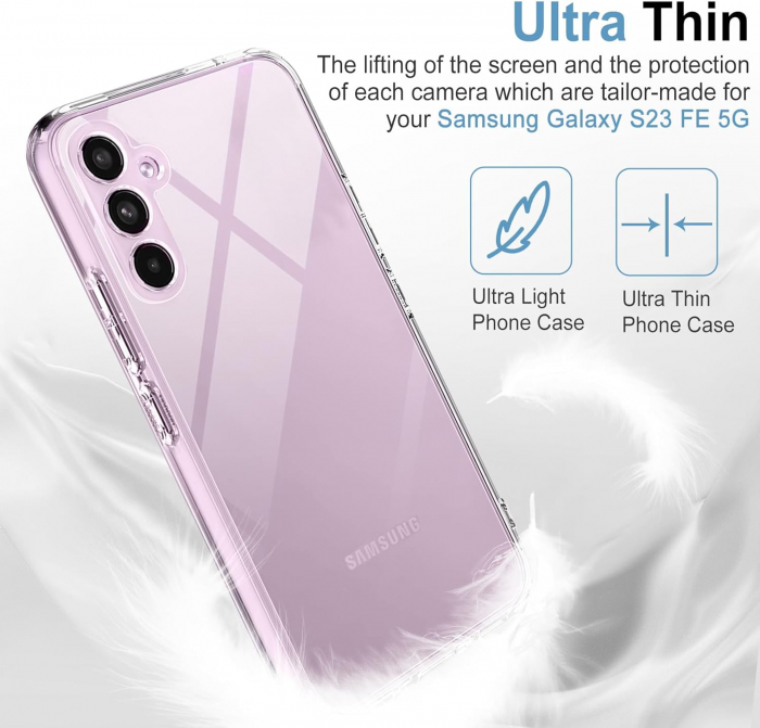 Husa telefon pentru Samsung Galaxy S23 5G, transparenta, silicon TPU moale, rezistent la șoc [3]