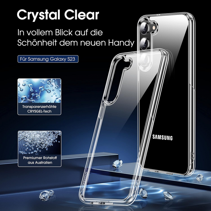Husa telefon pentru Samsung Galaxy S23 6.1, transparenta, silicon TPU moale, rezistent la șoc [2]