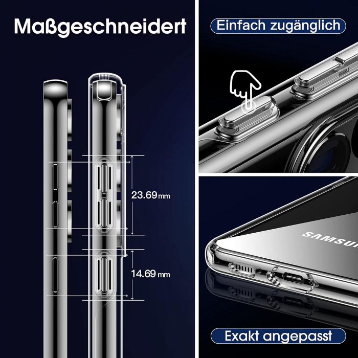 Husa telefon pentru Samsung Galaxy S23 6.1, transparenta, silicon TPU moale, rezistent la șoc [5]