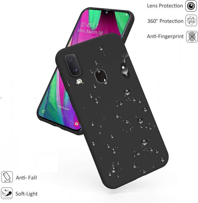 Husa telefon pentru Samsung Galaxy A40 TPU Soft Gel, negru [4]