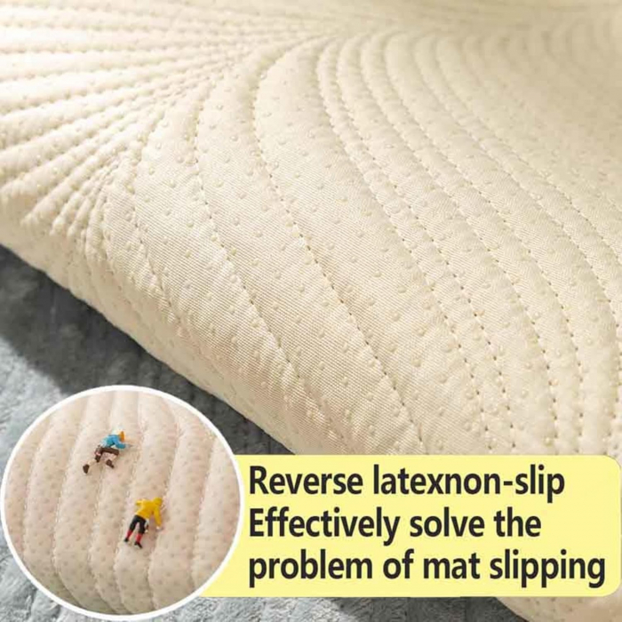 Husa universală anti-alunecare, protector de canapea solid cu textura groasă 90x90 cm, gri deschis [4]