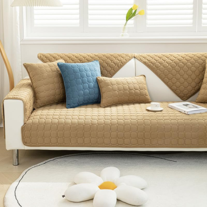 Husa universală anti-alunecare, protector de canapea solid cu textura groasă 70x180 cm [2]