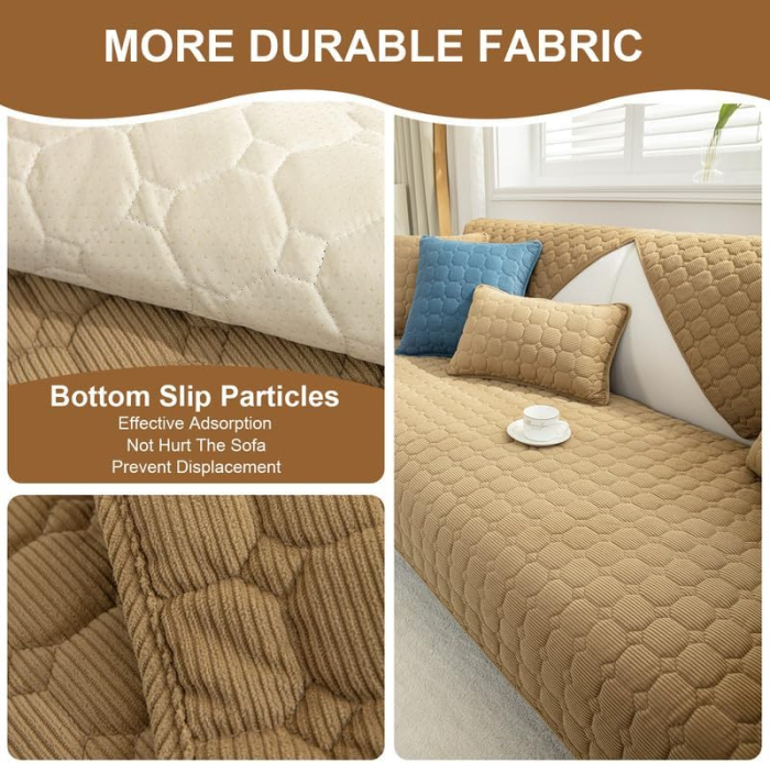Husa universală anti-alunecare, protector de canapea solid cu textura groasă 70x180 cm [5]