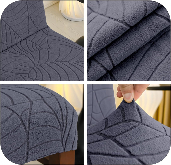 Huse elastice, impermeabile, pentru scaune, culoare gri inchis, set 2 bucati [7]
