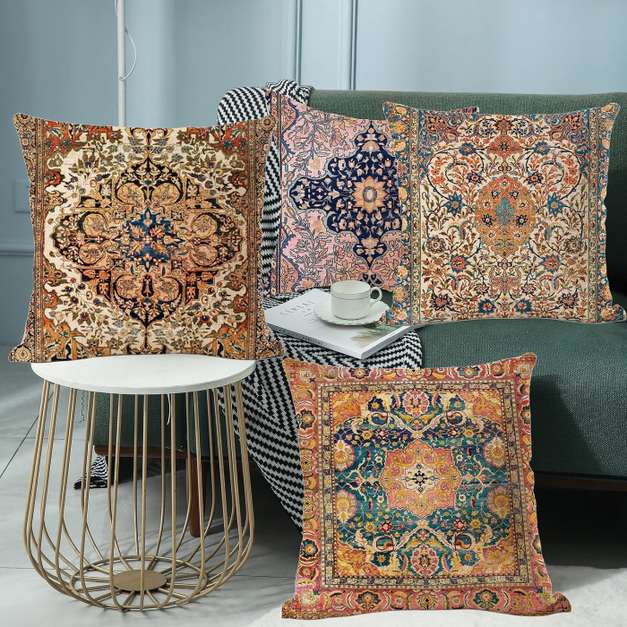 Huse pentru perini ornamentale 45x45 cm set 4 buc [5]