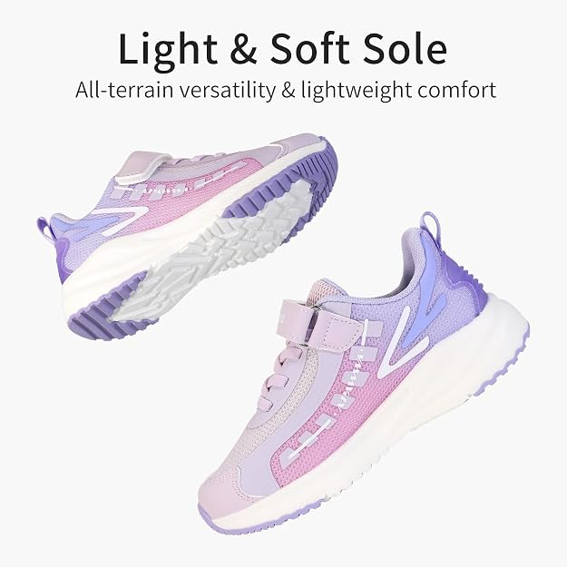Incaltaminte sport copii, adidasi respirabili, antiderapanti, mov/roz 28 [5]