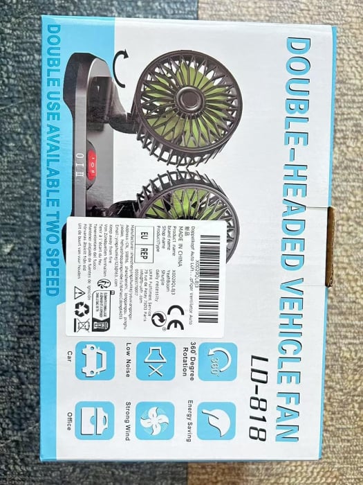 Ventilator dublu suplimentar de masina 12V cu alimentare la priza brichetei [8]