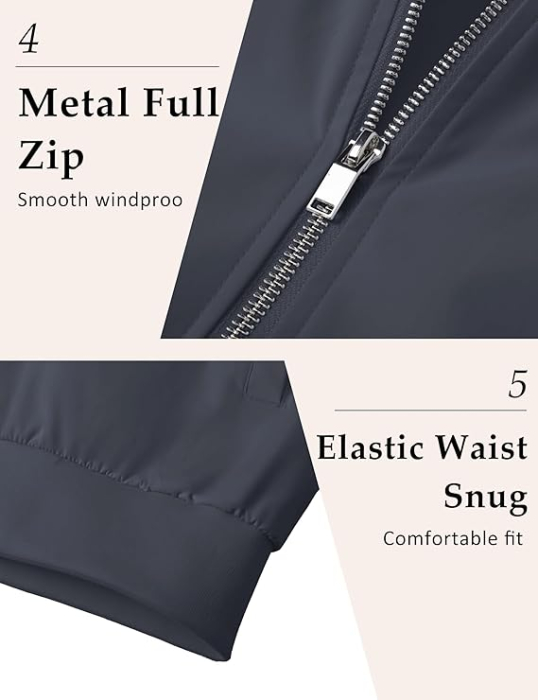 Jacheta gri pentru bărbați, subțire, de primăvară, ușoară, esențială, casual, 2XL [6]