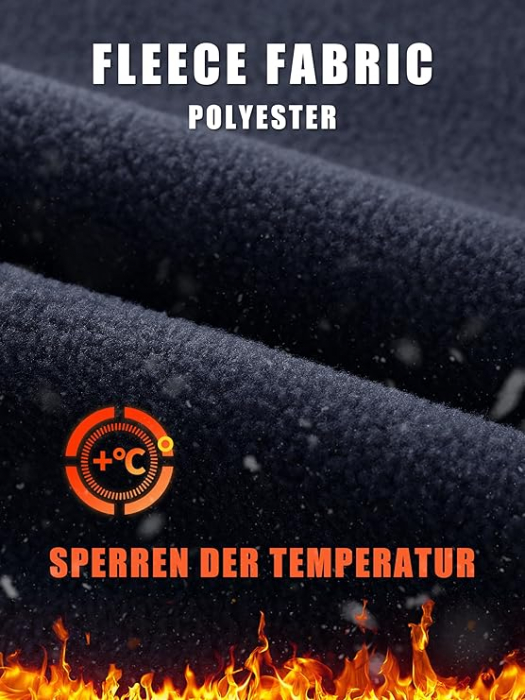 Jacheta termica Fleece pentru barbati XL, cu 5 buzunare si gluga, albastru inchis [2]