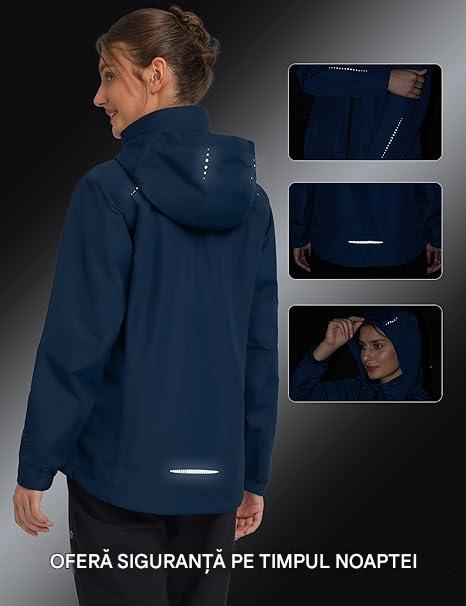 Jacheta usoara de primavara pentru femei, respirabila, Albastra XL [4]