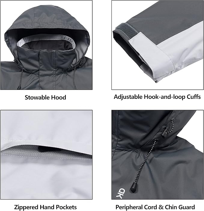 Jacheta usoara, respirabila, impermeabila, pentru sport barbati, albastra S [3]