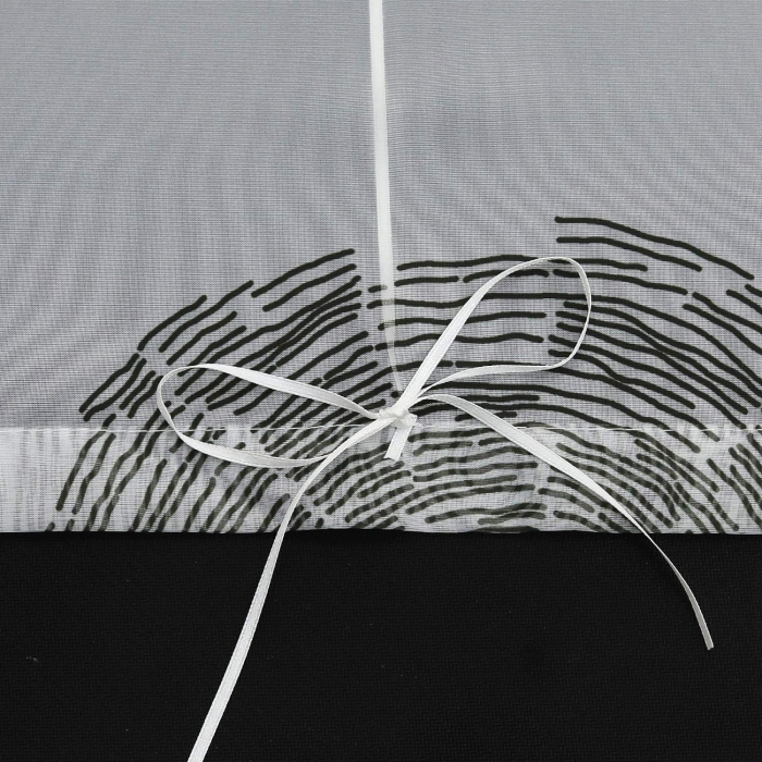 Jaluzea romană voile cu imprimeu cercuri transparentă cu bucle – Albastru 80x150cm [6]