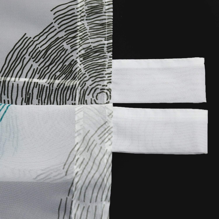 Jaluzea romană voile cu imprimeu cercuri transparentă cu bucle – Albastru 80x150cm [3]