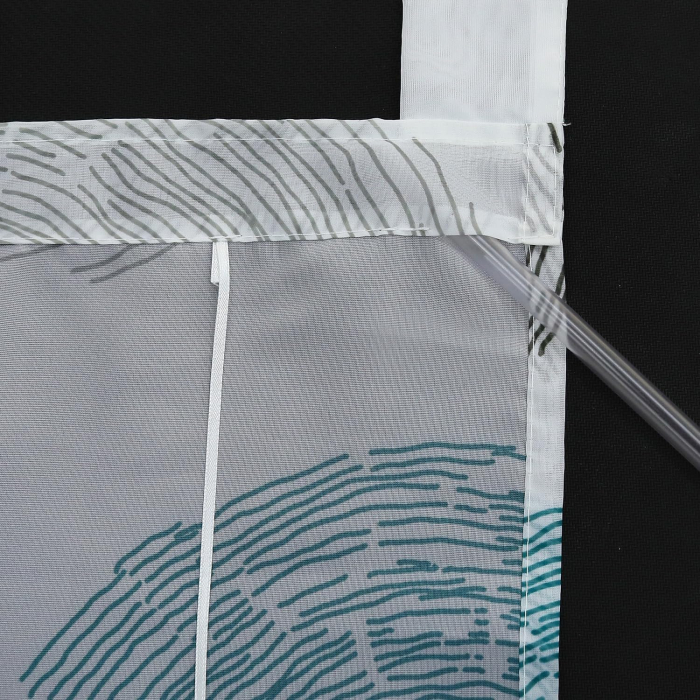 Jaluzea romană voile cu imprimeu cercuri transparentă cu bucle – Albastru 80x150cm [4]