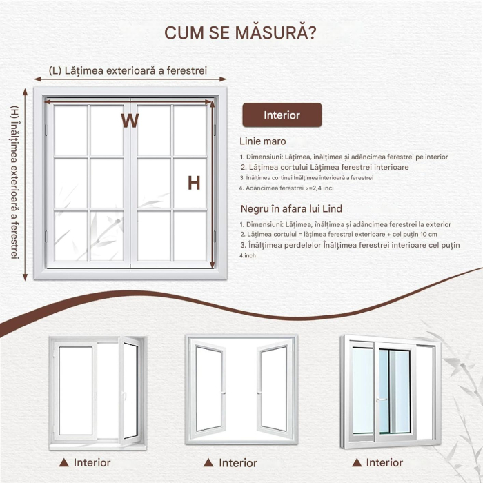 Jaluzea rulanta pentru interior din bambus 80 x 160 cm [8]
