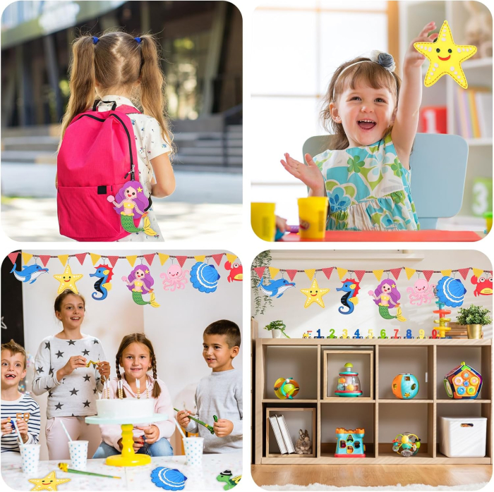 Joc de artizanat de cusut cu vietuitoare marine, 8 piese cu accesorii [3]