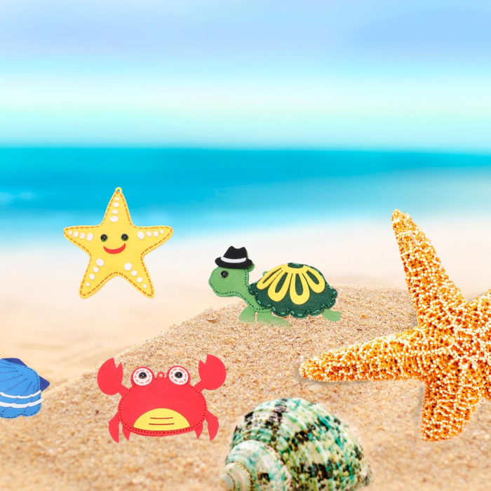 Joc de artizanat de cusut cu vietuitoare marine, 8 piese cu accesorii [4]