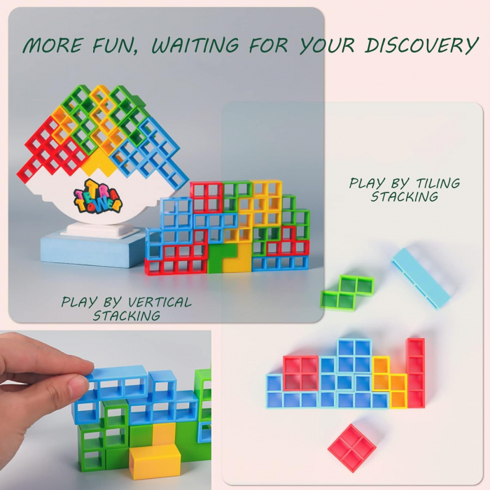 Joc de constructie turn de jucărie Tetris Balance 32 piese [4]
