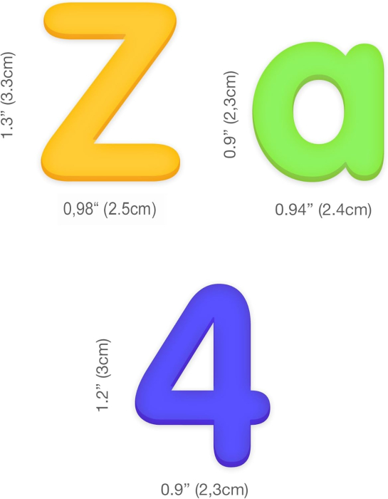 Joc educativ cu magneti, 52 litere, 20 numere, 8 simboluri, colorate [3]