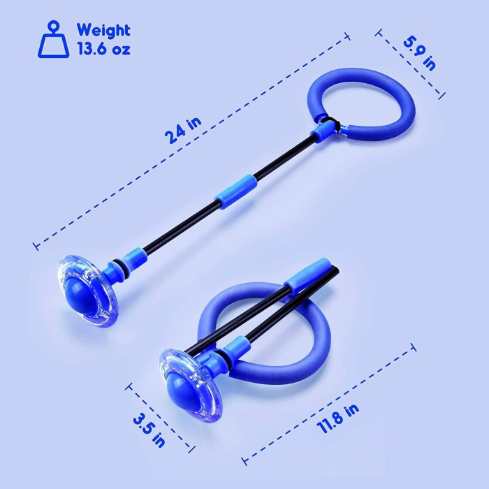 Joc interactiv de miscare cu LED, pliabil, albastru, set 2 bucati [2]