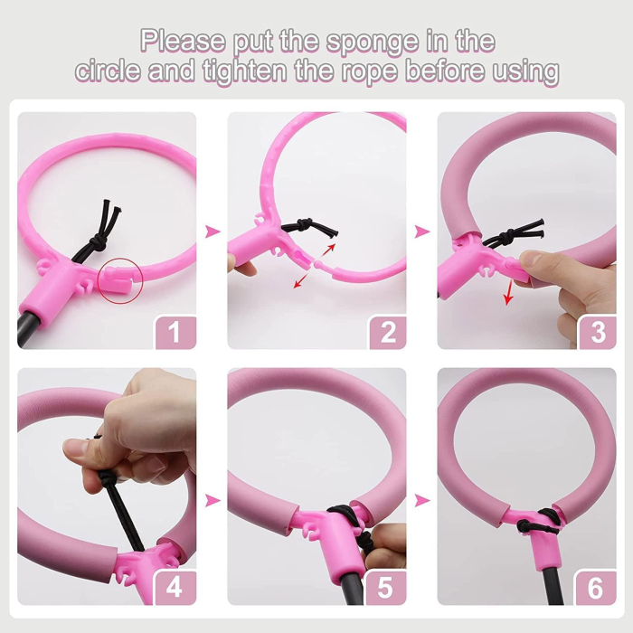 Joc interactiv de miscare cu LED, pliabil, Roz, set 2 bucati [5]