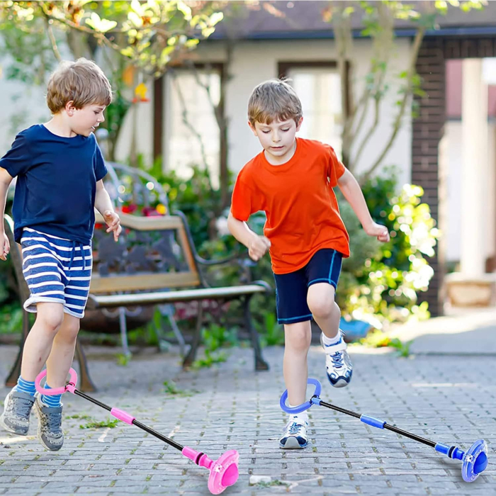 Joc interactiv de miscare cu LED, pliabil, Roz, set 2 bucati [2]