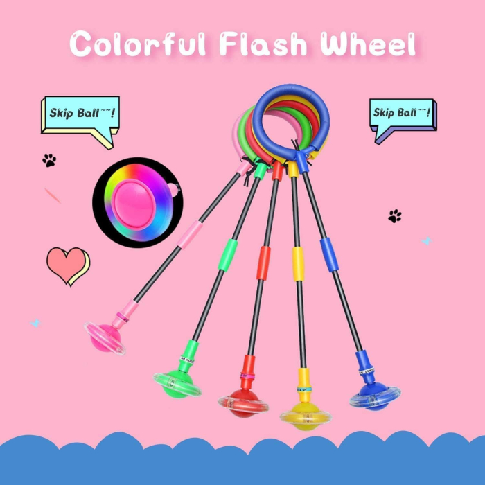 Joc interactiv de miscare cu LED, pliabil, Roz, set 2 bucati [7]