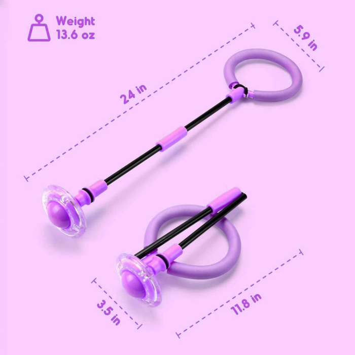 Joc interactiv de miscare cu LED, pliabil, Roz, set 2 bucati [3]