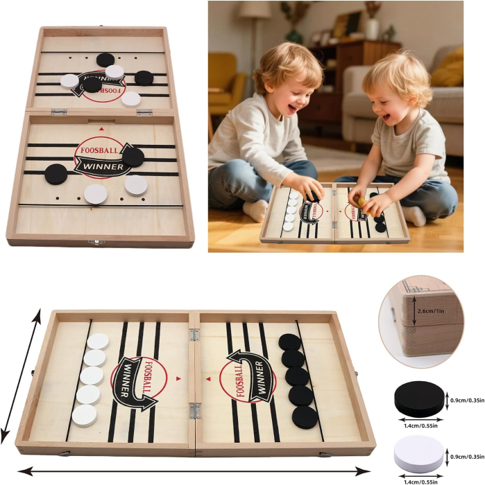 Joc interactiv 3 in 1 pentru 2 persoane, hochei de masa,  Șah, Gomoku [2]