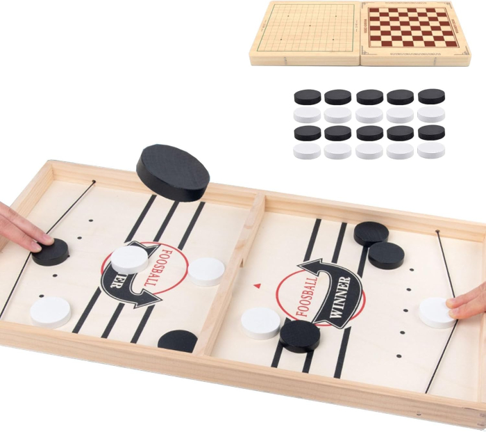 Joc interactiv 3 in 1 pentru 2 persoane, hochei de masa,  Șah, Gomoku [8]