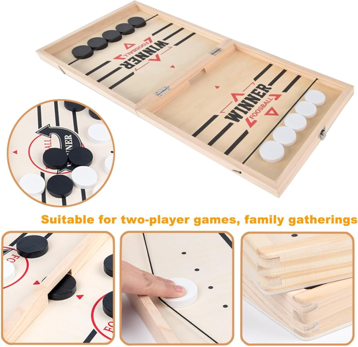 Joc interactiv 3 in 1 pentru 2 persoane, hochei de masa,  Șah, Gomoku [5]