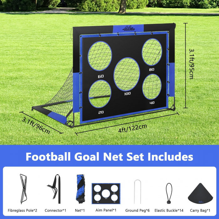 Poarta pliabila pentru antrenament fotbal copii 122x95x96 cm [5]
