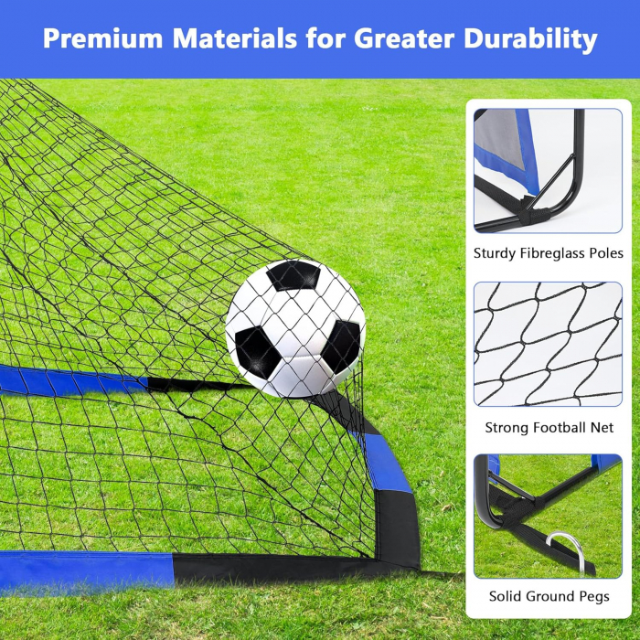 Poarta pliabila pentru antrenament fotbal copii 122x95x96 cm [4]