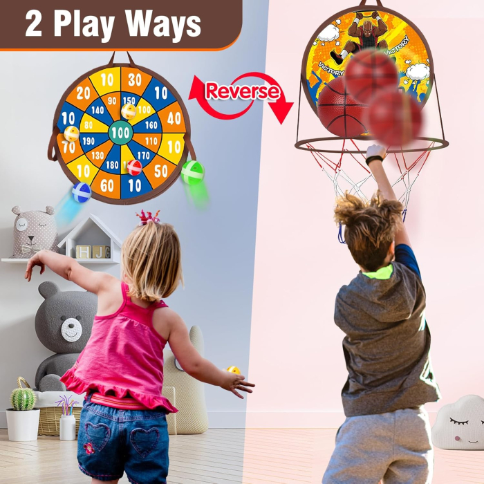 Joc 2 in 1 de aruncare a mingiilor cu prindere Velcro [2]