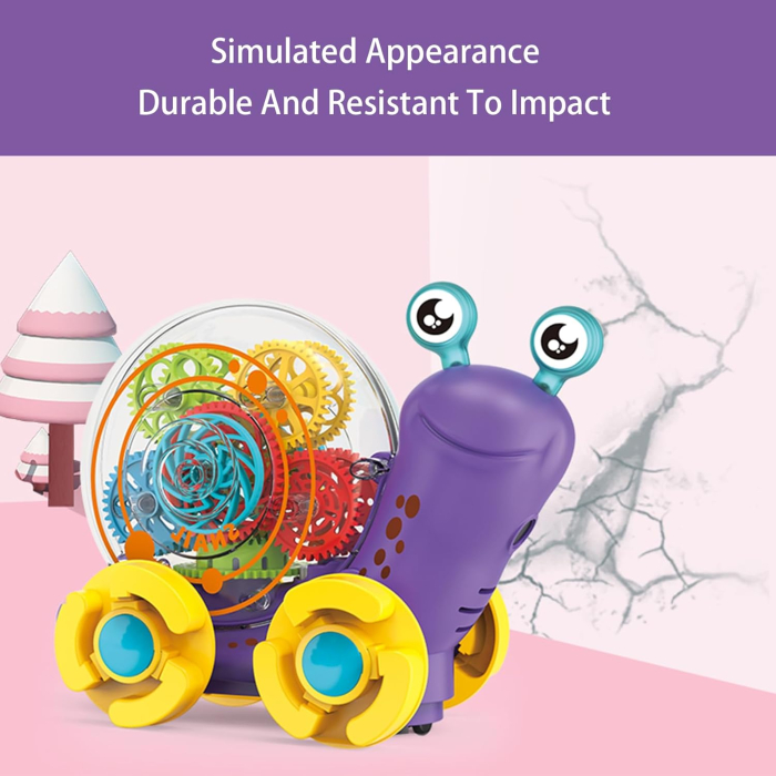 Jucărie educativă electrică melc muzical luminos – Transparentă [2]