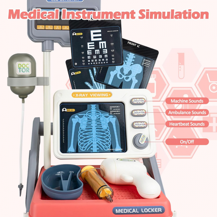 Jucarie carucior medical cu simulare sunete si accesorii [4]