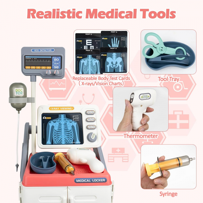 Jucarie carucior medical cu simulare sunete si accesorii [3]