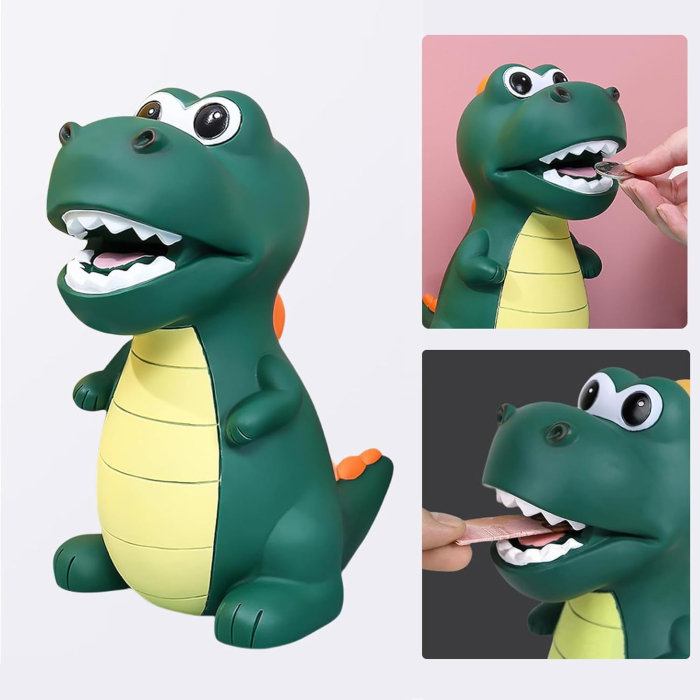 Dinozaur verde pusculita pentru copii [6]