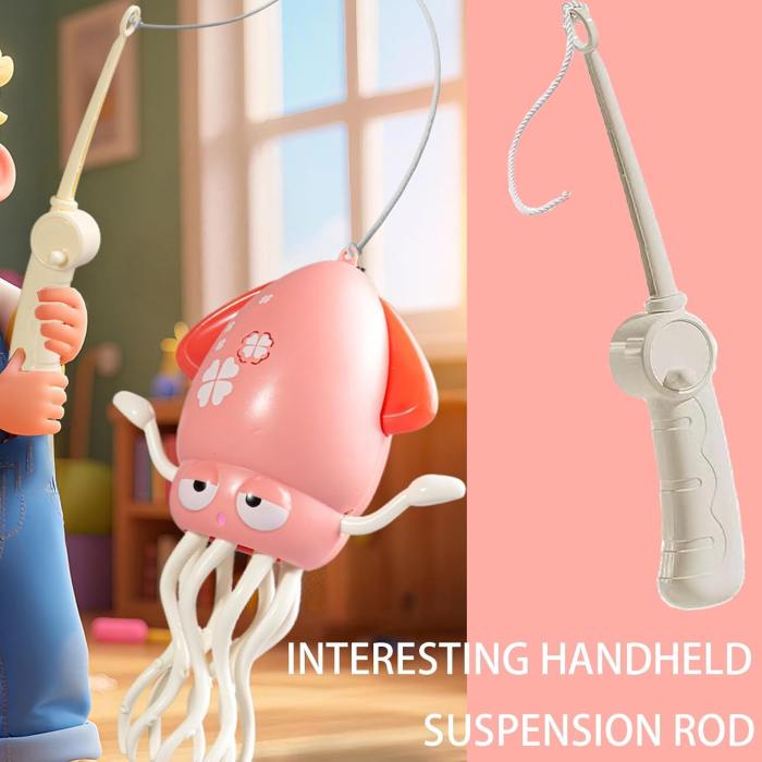 Jucarie muzicală reincarcabila USB pentru copii mici, caracatita dansatoare roz [7]