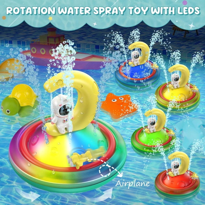 Jucarie electrica rotativa de apa, cu lumini, tip OZN [2]